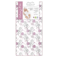 Floral Dreams Firm Fiber Standard Crib Mattress, Rose Pink