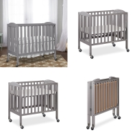 3 in 1 Folding Portable Crib, Steel Wheels