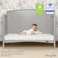2 in 1 Breathable 132 Premium Coil Inner Spring Standard Crib and Toddler Mattress